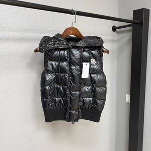 Authentic Moncler Shiny Black Puffer Vest